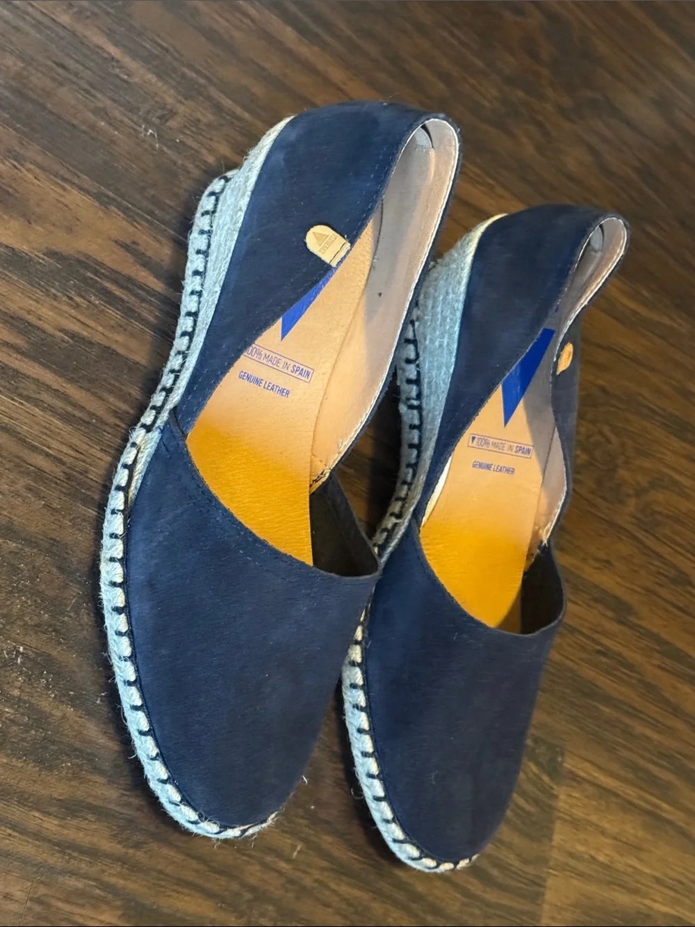 Women’s Navy Suede Espadrille Wedge - Slip-On Comfort